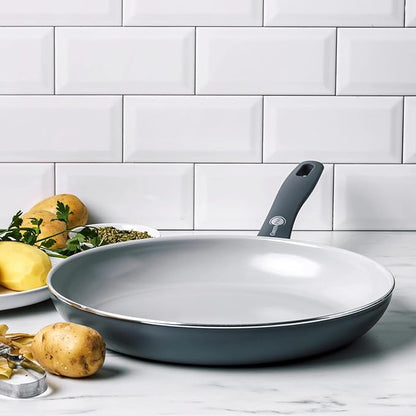 GreenPan Dover Healthy Ceramic Nonstick, Dishwasher Safe, Comfort Grip Handle