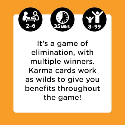 KARMA Card Games for Kids – Kids, Family Games Night, Multi-Player, Screen Free, Travel Games, Playing Cards, What Goes Around, Comes Around, Ages 8+