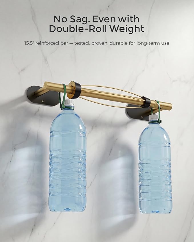 Paper Towel Holder Under Cabinet, Self Adhesive or Wall Mount