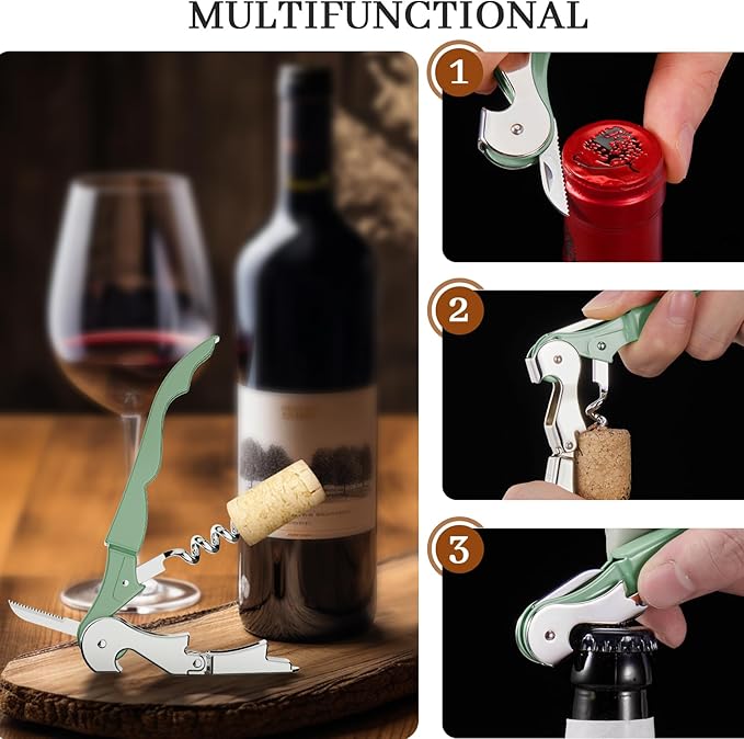 HYZ 2-Pack Wine Opener Waiter Corkscrew, Professional Wine Key
