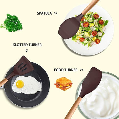 MIBOTE Silicone Cooking Kitchen Utensils Set
