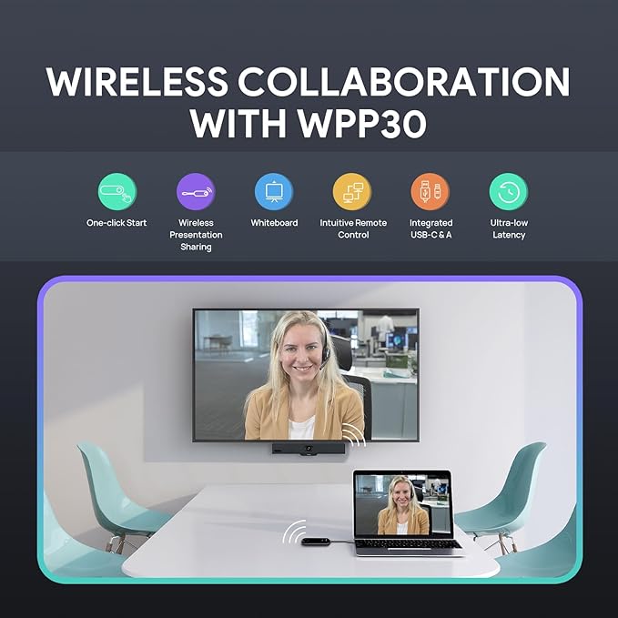 Yealink Video Conference Camera, 4K Webcam, 120° Ai Auto Framing, 8 Microphone