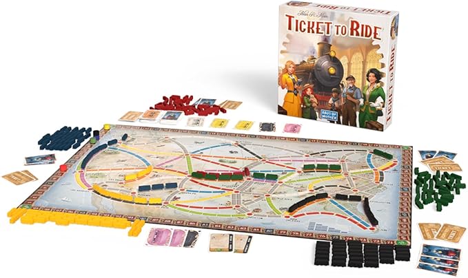 Asmodee Ticket to Ride Board Game (2025 Refresh) - A Cross-Country Train Adventure for Friends and Family, Strategy Game for Kids & Adults, Ages 8+, 2-5 Players, 30-60 Minute Playtime