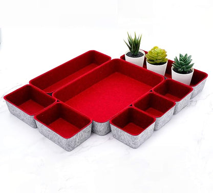Welaxy Desk Drawer organizers tray Felt storage bins office Sleek Minimalist