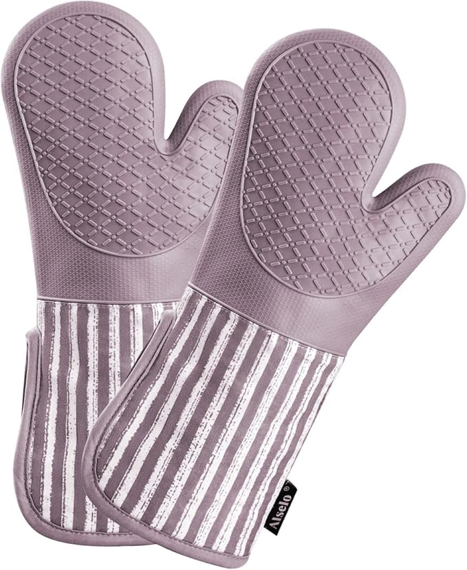 Alselo Silicone Oven Mitts Heat Resistant 932℉