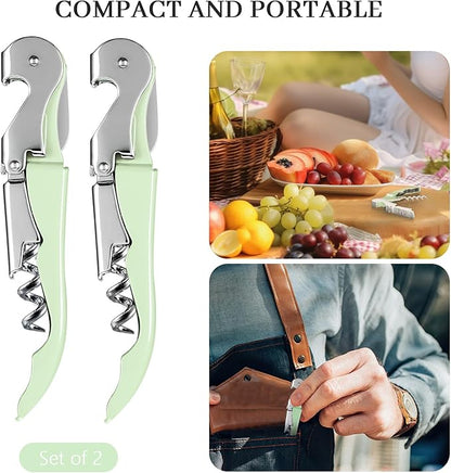 HYZ 2-Pack Wine Opener Waiter Corkscrew, Professional Wine Key