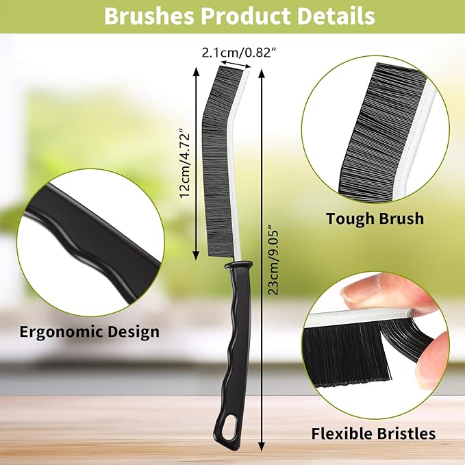Crevice Cleaning Brush, Hard Bristle Crevice Brush