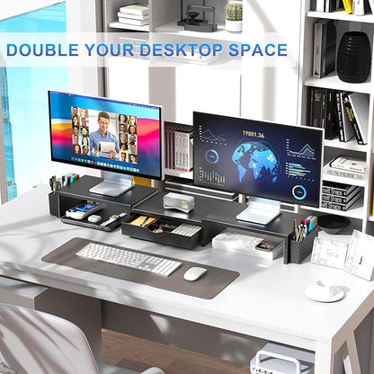 gianotter Dual Monitor Stand Riser, Desk Organizer