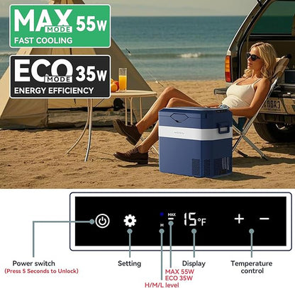 Car Fridge Portable 12V Refrigerator 40 Quart 12 Volt Freezer Compressor Cooler