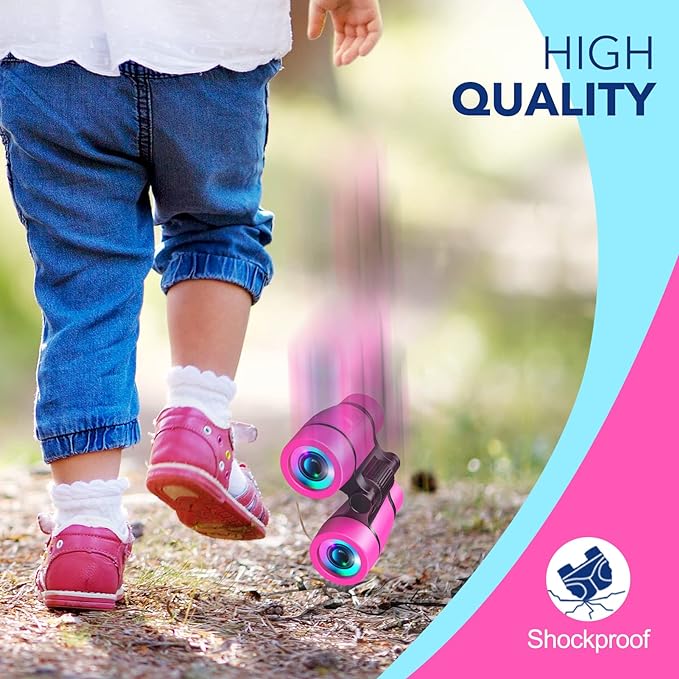 Toys for 3-7 Year Old Girls: LET'S GO! Binoculars for Kids Bird Watching|Camping 4 5 6 7 8 Year Old Girl Boy Christmas Halloween Birthday Gifts Outdoor Toy for Kid Ages 4-6 Toddler Gift Stuffers