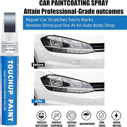 Meteorite Grey Metallic(NH-904M) Touch Up Paint for Honda 2-in-1 Car Scratch Repair Pen for Rock Chips, Door Scratches & Paint Nicks Exact Color Match Quick Dry DIY Fix for Civic Accord CR-V