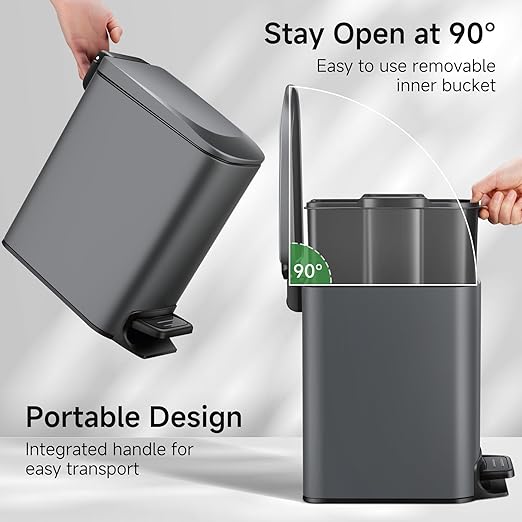 TIPGO Slim Bathroom Trash Can
