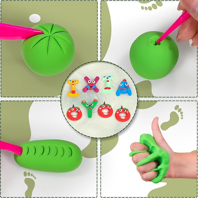 Air Dry Clay, Modelling Clay for Kids, 30 Colors DIY Molding Magic Clay for with Tools, Soft & Non-Sticky, Toys Gifts for Age 3 4 5 6 7 8+ Years Old Boys Girls Kids