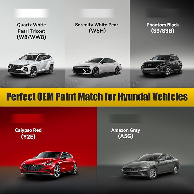 (A5G) Amazon Gray Touch Up Paint Compatible with Hyundai, Exact Match Car Paint Pen Automotive Scratch Repair Remover Kit Quick & Easy Solution for Vehicle Chips and Nicks