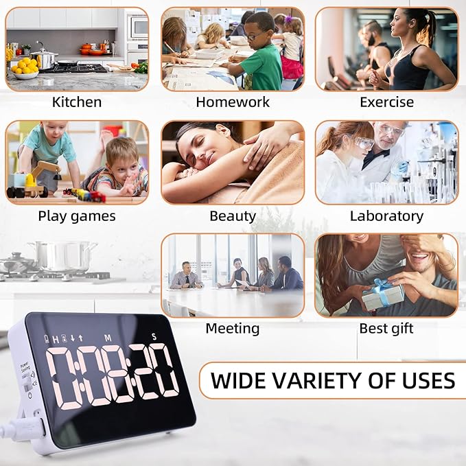 Rechargeable Digital Kitchen Timer