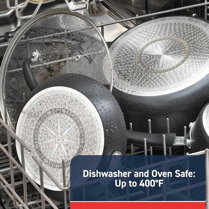T-fal Experience Nonstick Cookware Set 12 Piece, Oven Broiler Safe 350F