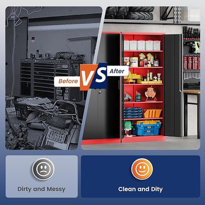 Yizosh Metal Garage Storage Cabinet