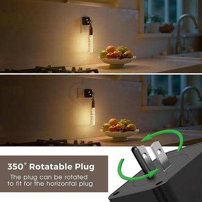 L LOHAS LED Night Lights Plug into Wall, 2 Pack Dimmable Night Light 0-100LM