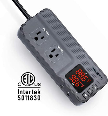 Inkbird Temperature and Humidity Controller ITC-608T Pre-Wired Dual Stage