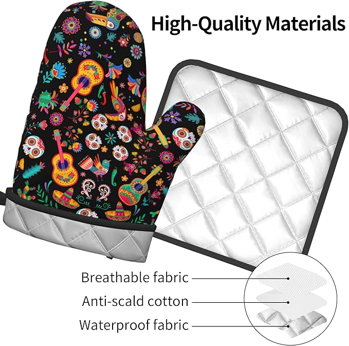 Mexican Oven Mitt Potholders Sets