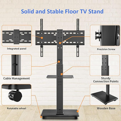 Rolling TV Stand, Mobile TV Cart