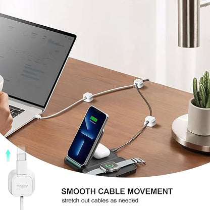 48 Pack Magnetic Cable Clip Organizer Cord Holder, Picozon Adhesive Cable