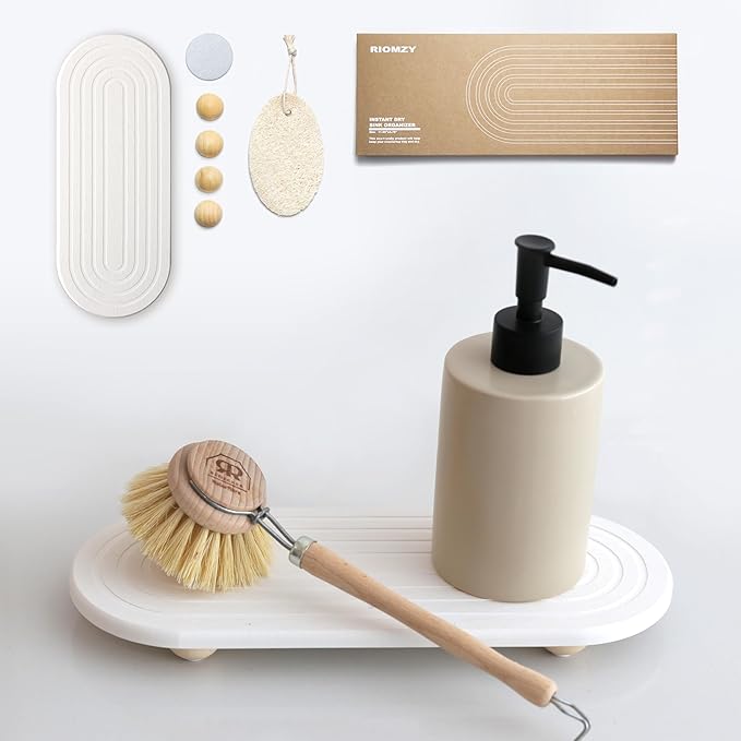 Instant Dry Sink Caddy Organizer – Water Absorbing Stone Tray