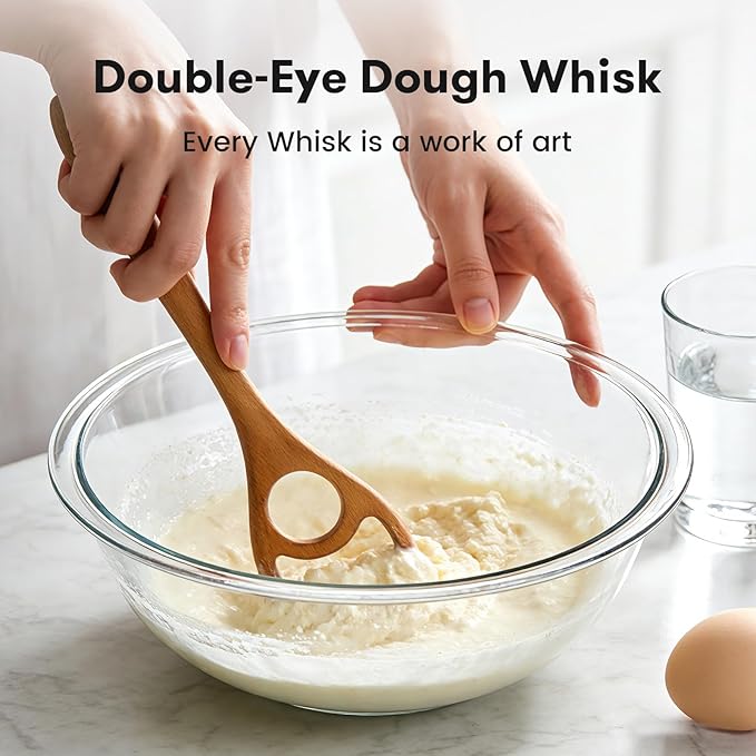Wooden Danish Dough Whisk