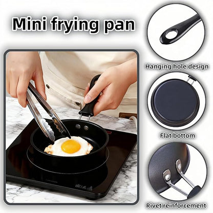 4.7 Inch Mini Frying Pan, Flat Bottom Design