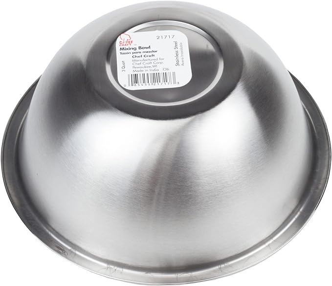 Chef Craft Brushed Mixing Bowl, Stainless Steel