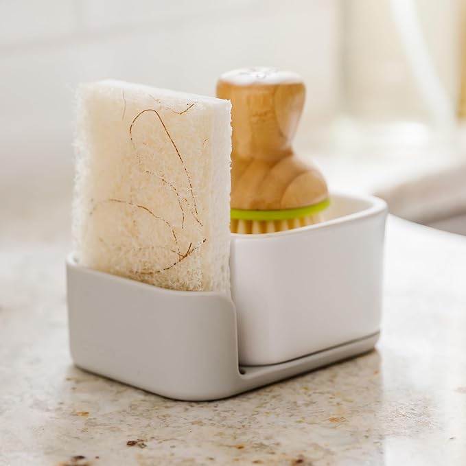 Full Circle Nutcase, Plant-Based Scrubber Sponges – Pack of 6 – 3 Walnut & 3