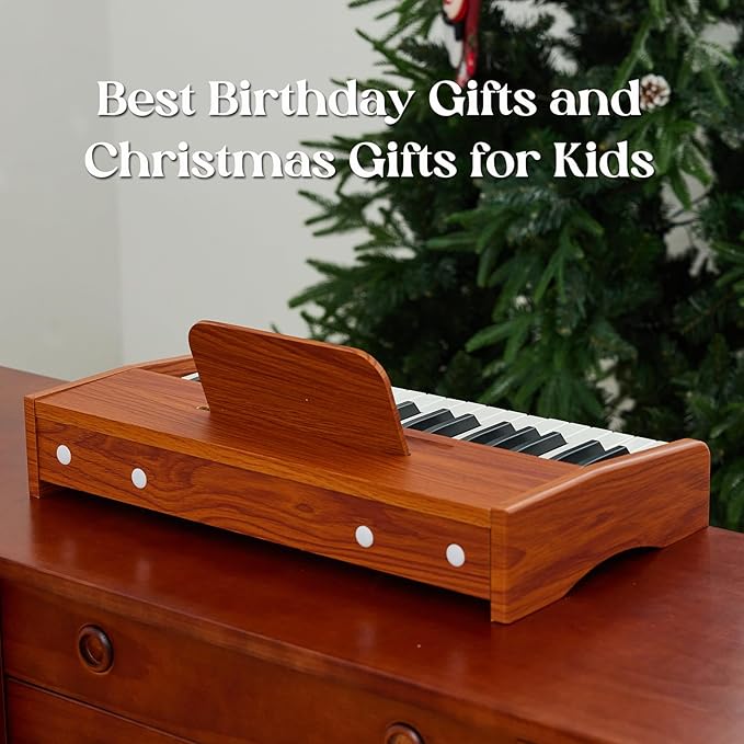 Kids Piano Keyboard, 37 Keys Digital Piano for children, Toddler Music Educational Instrument Toy Wood Piano for 3+ Girls and Boys
