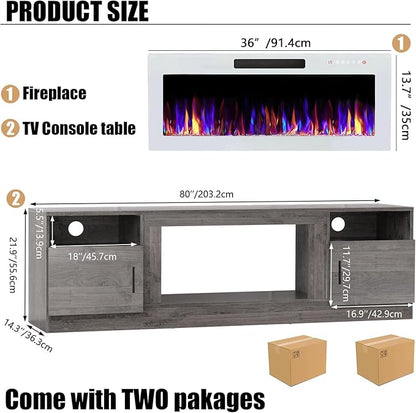 VITESSE TV Stand Fireplace