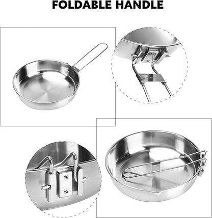 Fire-Maple Antarcti 8" Frying Pan | SUS 304 Stainless Steel Skillet | Durable and Easy to Clean | Ideal for Camping Fishing Bushcraft
