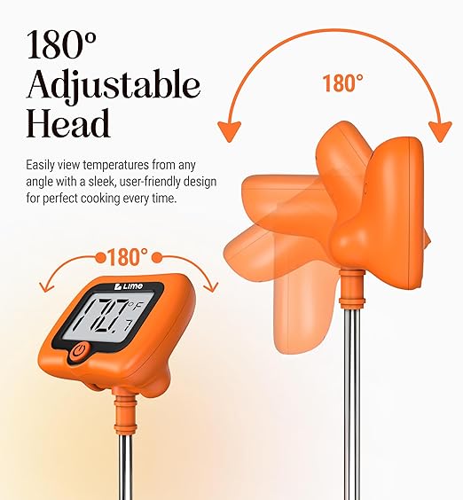 Digital Candy Thermometer with Pot Clip, Instant Read Kitchen Thermometer