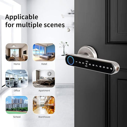 Smart Lock CATCHFACE Fingerprint Door Handle 5-1 Keyless Entry Door Lock