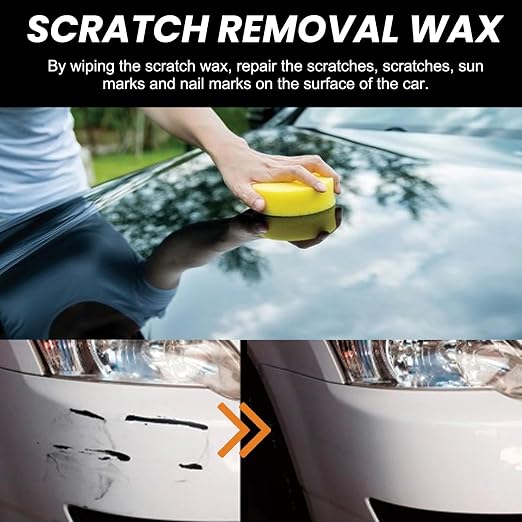 Scratch Remover for Vehicles,2026 New Scratch Removal Wax,Containing Wiping Sponge car Paint Scratch Repair Polishing Wax,Used for Deep Scratches on Various Vehicles (2pc)