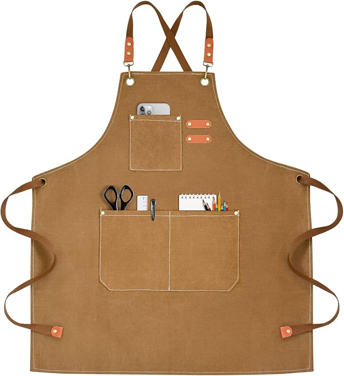 OUNLEN Chef Apron for Men Women Canvas Aprons