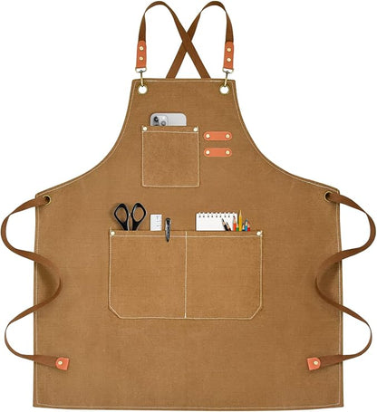 OUNLEN Chef Apron for Men Women Canvas Aprons