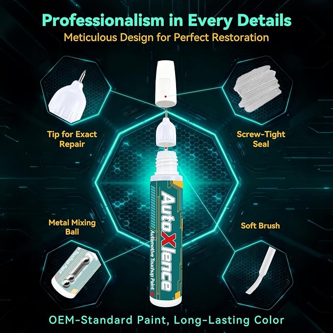 Thunderstorm Gray(GNO/WA633D) Touch Up Paint Compatible with GMC Car Paint Pen Scratch Repair Automotive Scratch Remover Fix Exact Color Match