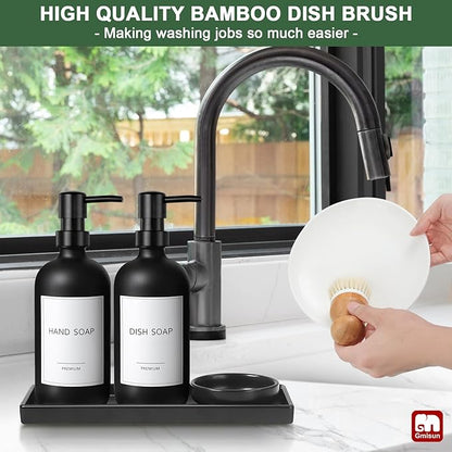 GMISUN Kitchen Soap Dispenser Set, 17 fl oz Dish Soap Dispenser