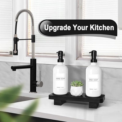 KASUNTING Hand Soap Dispenser for Kitchen, Bathroom Soap Dispenser Set