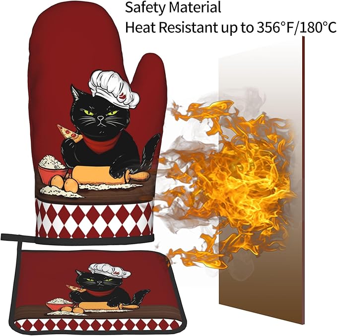Cat Pot Holders and Oven Mitts
