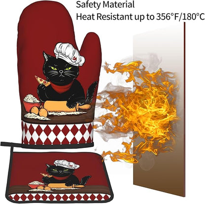 Cat Pot Holders and Oven Mitts