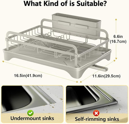 LIYI Dish Rack - Dish Racks for Kitchen Counter, Kitchen Dish Drying Rack