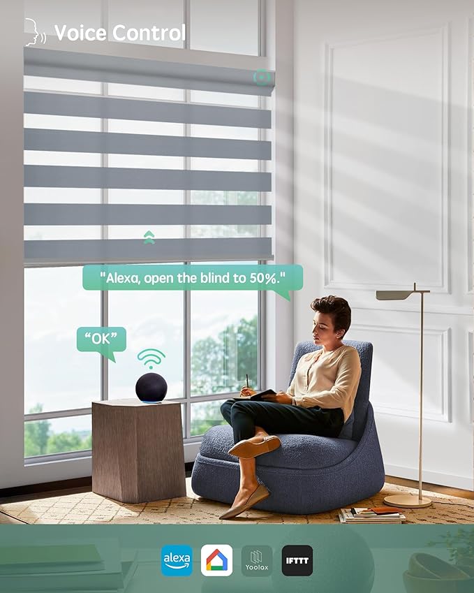 Yoolax Motorized Zebra Blinds Works