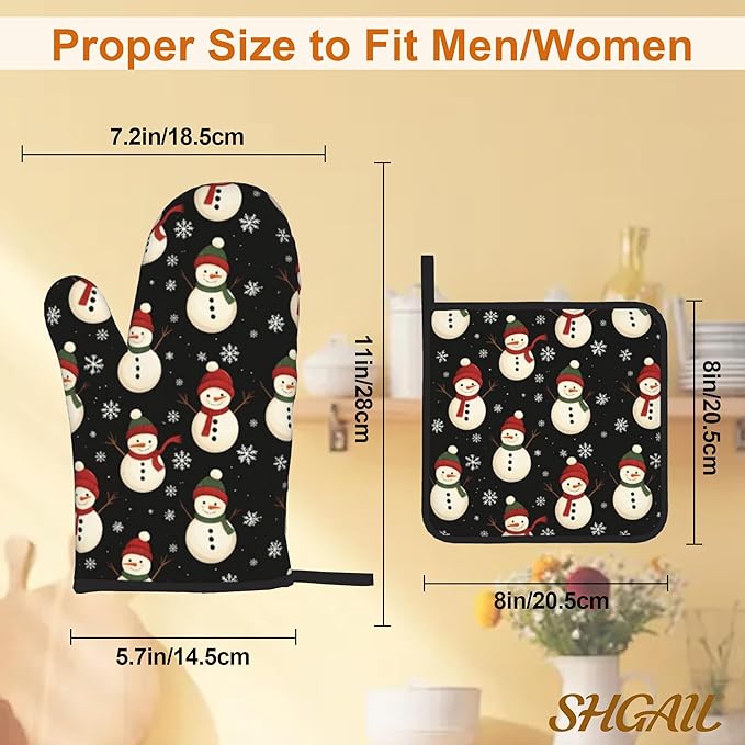 Oven Mitts and Hot Pads Set