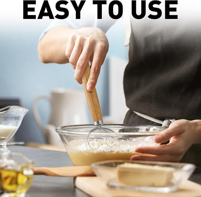 Zulay Kitchen Double-Eye 13" Danish Dough Whisk