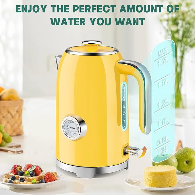 SUSTEAS Electric Kettle - 57oz Hot Tea Kettle Water Boiler