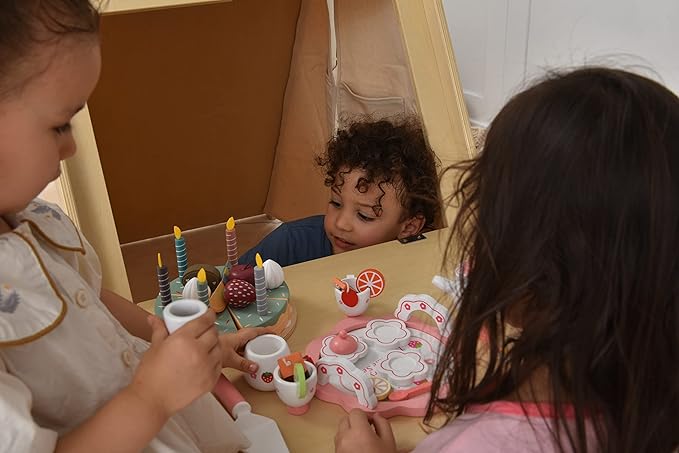 Avenlur Oak Foldable Triangle Climber 5 in 1 Kids Playhouse Hideaway Montessori Learning Play Tent, Desk, Chair Stool, Art Easel, Chalkboard, Teepee Climbing, Crawling Tunnel Toy Toddler Playset